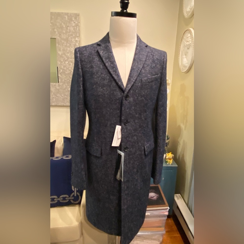 JIL SANDER TWEED LONG COAT